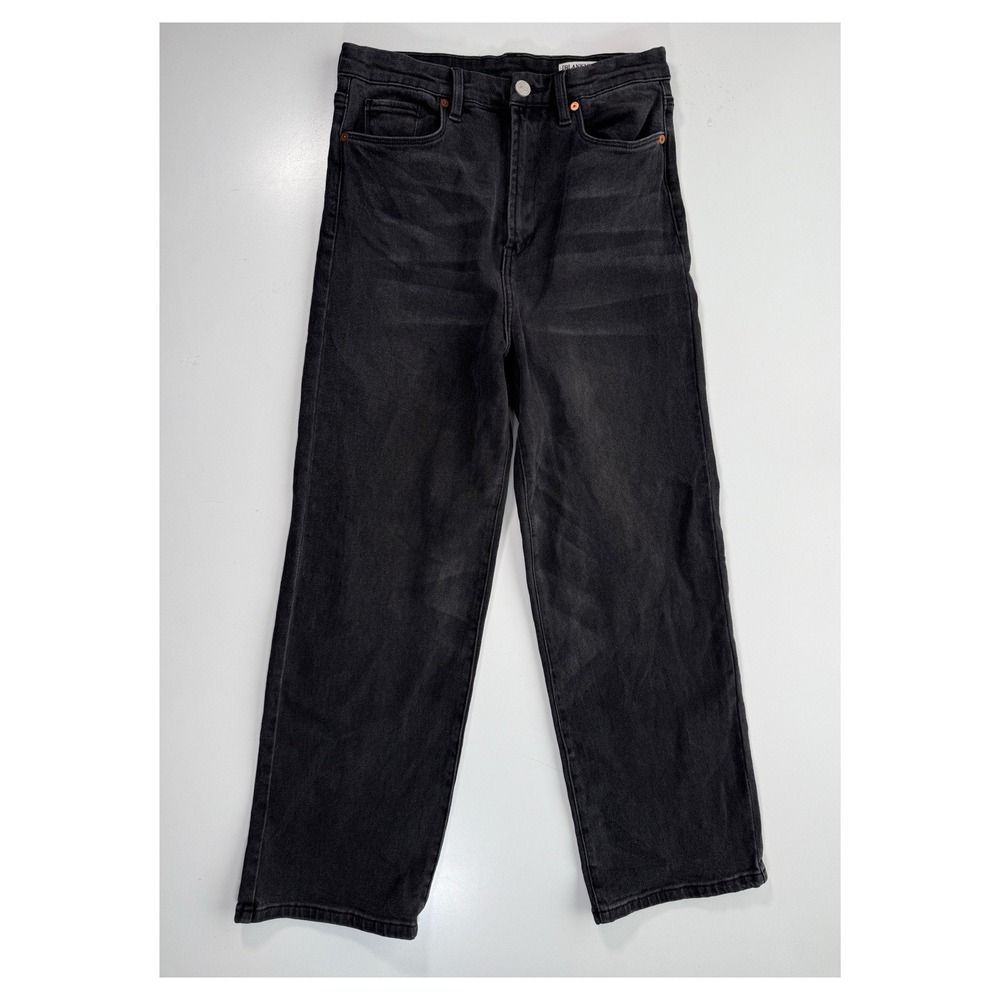 BLANK NYC‎ The Baxter High Rise Wide Leg Jean Womens 30 (28x26) Black Denim